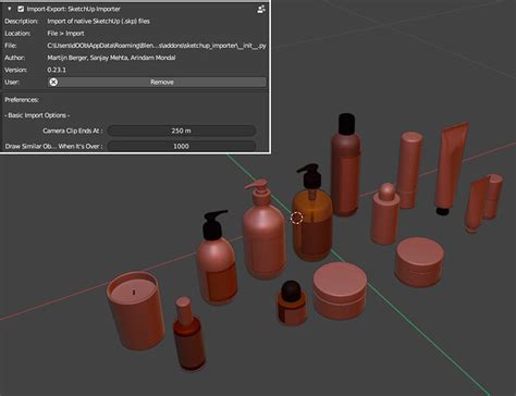 sketchup importer v0.23 for blender.